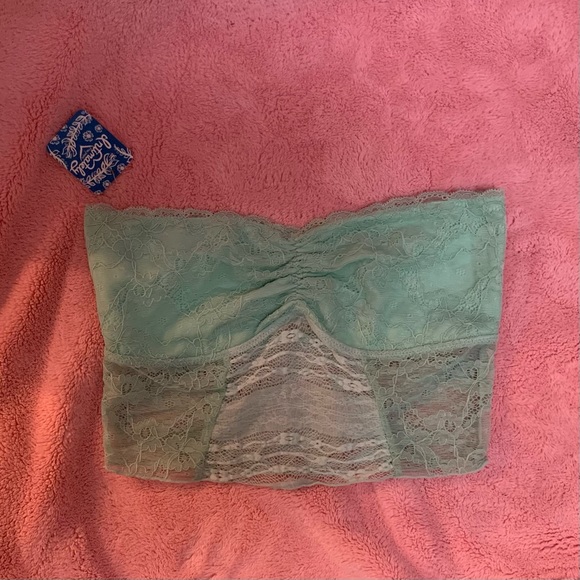 Free People Galloon Lace Crop Seafoam Bandeau Bra - Picture 2 of 6